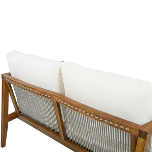 English Elm Outdoor Acacia Wood 4 Piece Conversation Set with Woven Rope Back Teak Resort Style N768P408130T_2_N768P408131T
