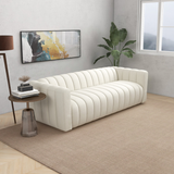 English Elm Ashcroft Furniture - Elrosa Channel Tufted Beige Boucle Sofa