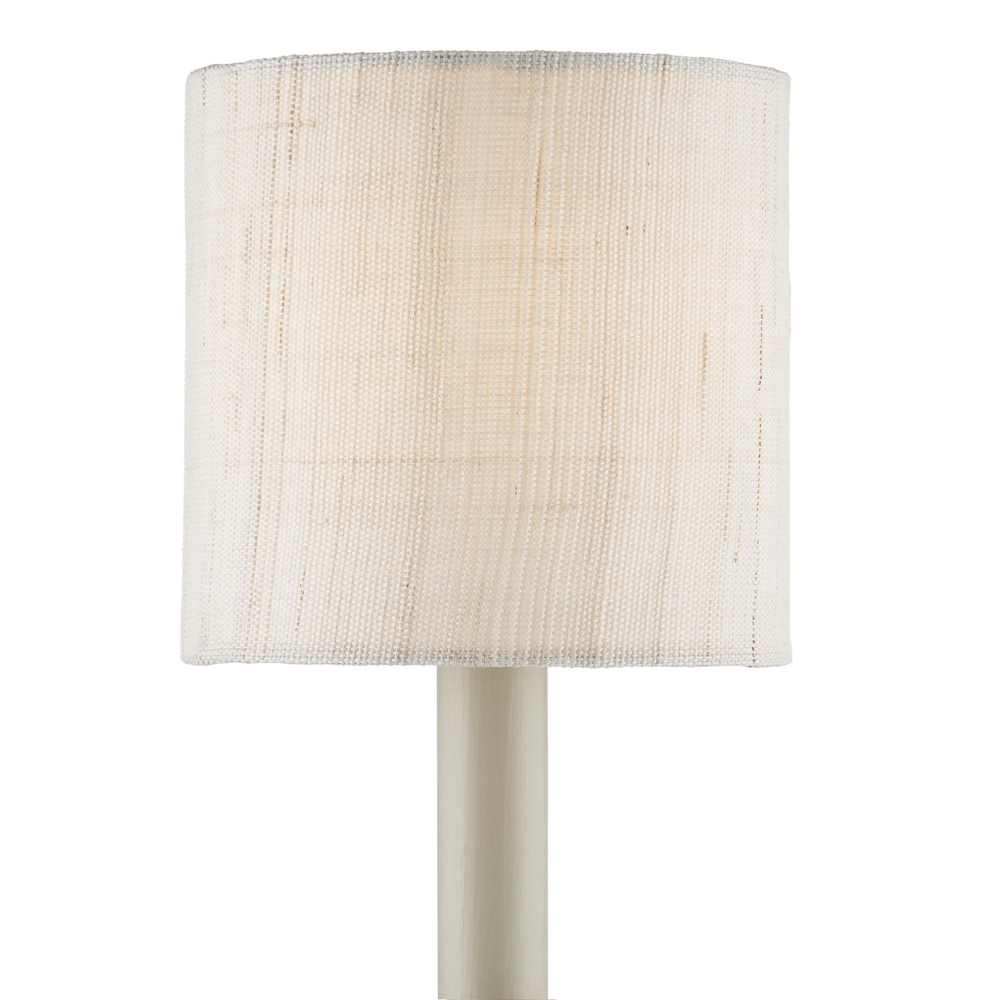 Ivory Artisanal Grasscloth Drum Chandelier Shade - Handcrafted, Modern Design for Cozy Spaces