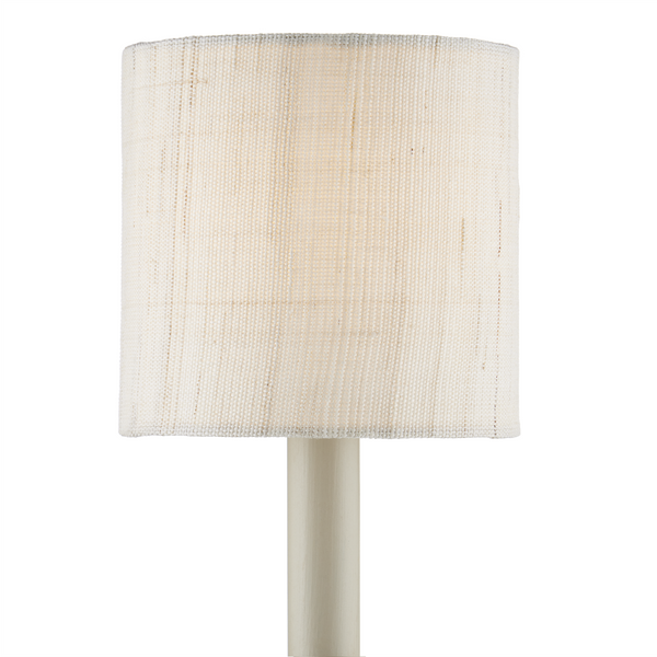 Ivory Artisanal Grasscloth Drum Chandelier Shade - Handcrafted, Modern Design for Cozy Spaces
