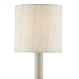 Ivory Fine Grasscloth Drum Chandelier Shade