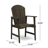 Christopher Knight Home® - Noble House - Malibu Outdoor Weather Resistant Acacia Wood Adirondack Dining Chairs (Set of 2)