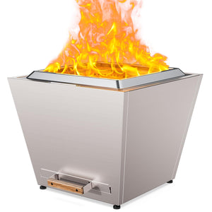 English Elm Cyberpit One Pro Smokeless Fire Pit - Portable 25-Inch Outdoor Grill With Easy Ash Cleanup & Handles W944P272800