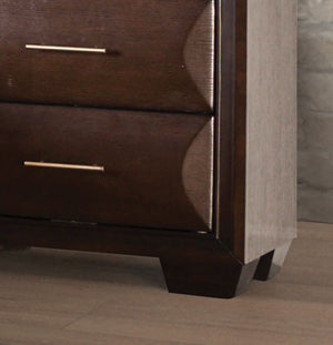 English Elm Transitional Five Drawer Chest Solid Wood Espresso Finish Dovetail Bedroom Storage B2741P372205