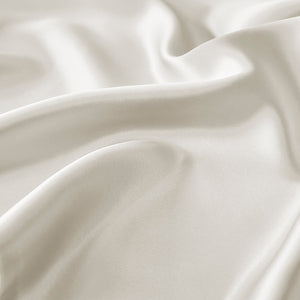 JLA Home Madison Park - 100% Mulberry silk pillowcase 25mm 6A OEKO-TEX satin finish with hidden zipper for skin & hair care Ivory MP21-7271