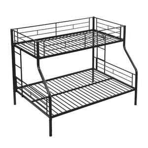 English Elm Twin Over Full Metal Bunk Bed With Under-Bed Storage, Easy Assembly, Modern Design, No Box Spring Required W311P297434-GIGA