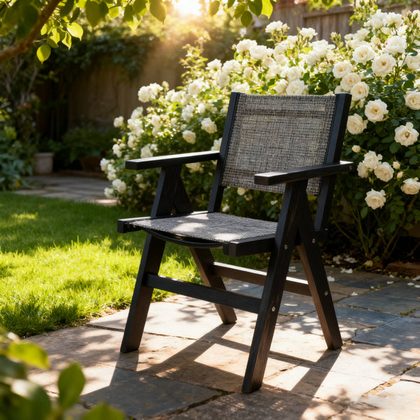 English Elm Lounge Charcoal Grey All-Season Outdoor Chair With Ergonomic Support & Durable Weather-Resistant Design W2085P364101