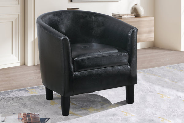 English Elm Accent Chair and Ottoman Set Botanical Script Print Barrel Back with Tapered Legs B089P416566