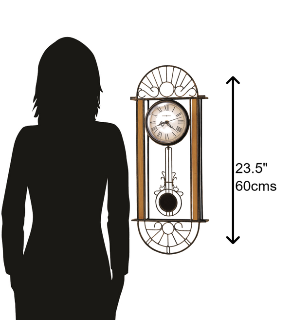 Hekman Furniture 625241 Devahn Wall Clock - Antique Bronze Wrought-iron Design With Quiet Quartz Movement & Roman Numerals  Devahn Wall Clock 625241