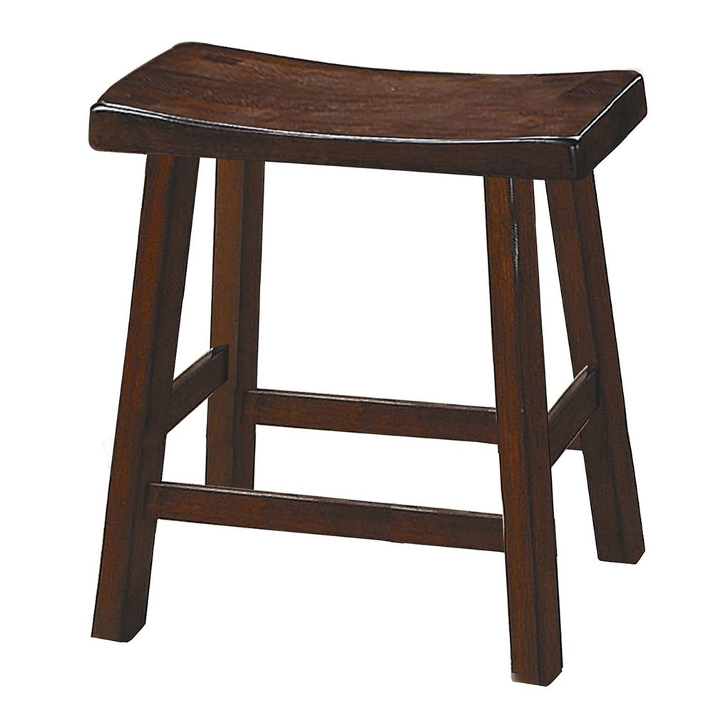 English Elm Wooden Saddle Seat Backless Counter Stools Rustic Solid Build for Kitchen Islands B056P417113