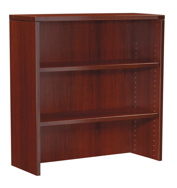 OSP Home Furnishings Napa Bookcase Hutch Engineered Wood Open Shelving for Home Office or Living Room Mahogany NAP-53-MAH
