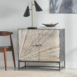 Christopher Knight Home® Modern Industrial 2-Door Cabinet with Recycled Wood & Handcrafted Design - Chic Storage Solution for Sophisticated Interiors