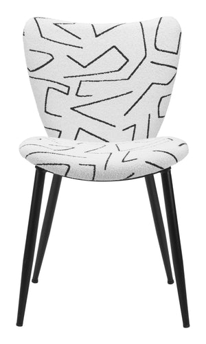 Zuo Modern Prestige Dining Chair Set Of 2 – Chic Design With Plush Comfort For Modern Dining Spaces White 100% Polyester,Plywood,Steel 110290-zuo-modern