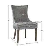 Madison Park Signature Ultra Traditional Dining Side Chair (set of 2) MPS108-0156 Dark Gray