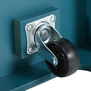 English Elm K&K Convertible 55.7" Folding Kitchen Island Cart with Power Outlet, Spice Rack, 5 Wheels, Multi-Use Green N707P186617E