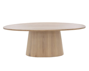 Althea Dining Table - Oval - Light Oak - 84" 109615 Sunpan