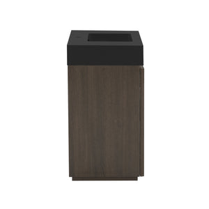 English Elm Galan Freestanding Bathroom Vanity Quartz Basin Fluted Wood Cabinet Modern Bath Oak,Smoke W1865S00221