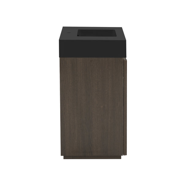 English Elm Galan Freestanding Bathroom Vanity Quartz Basin Fluted Wood Cabinet Modern Bath Oak,Smoke W1865S00221