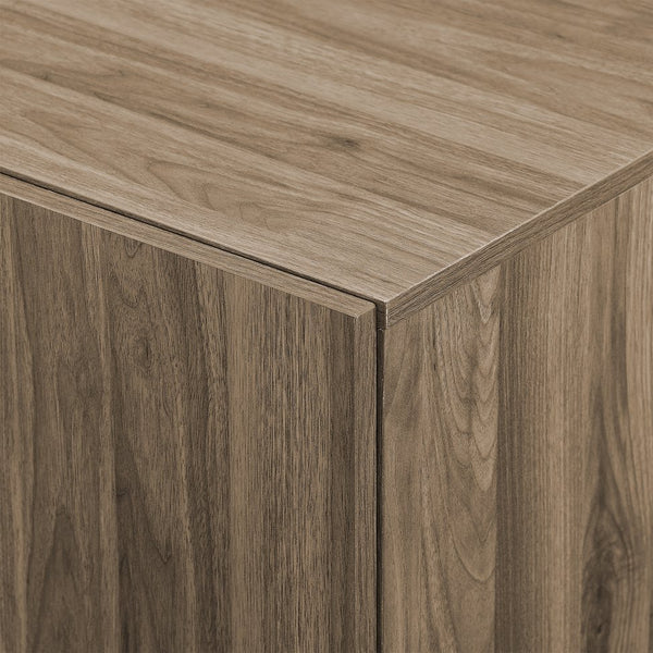 English Elm Walker Edison - Mid-Century 3-Drawer Low TV Stand for TVs up to 80" with Cord Management, Adjustable Shelves, MDF Light Gray 79 L x 14 W x 6 H B185P169424