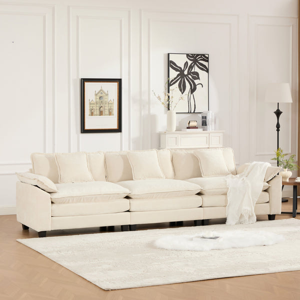 English Elm Wider Ergonomic Loveseat with Breathable Chenille Upholstery, Modular Design, Plush Double-Layer Cushioning W1143S00041 W1143S00041