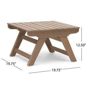 English Elm Christopher Knight Home® - SEDONA Acacia Wood Side Table with Open Slat Top for Outdoor Living Durable Weather-Resistant Accent Grey 23.75 L x 23.75 W x 7.25 H 63747.00DGRY