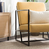 Soho Upholstered Chair with Metal Frame Mustard SOUACMU Walker Edison