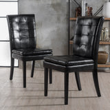 Christopher Knight Home® Set of 2 Badin Bonded Leather Dining Chairs