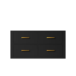 English Elm Black Single-Sink Bath Vanity 36" W – Stylish Midcentury Wall-Hung Design With Soft-Close Hardware B2731P257958