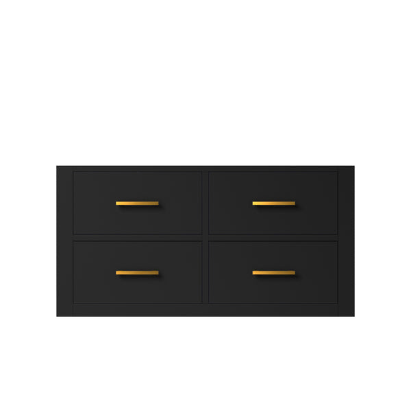 English Elm Black Single-Sink Bath Vanity 36" W – Stylish Midcentury Wall-Hung Design With Soft-Close Hardware B2731P257958