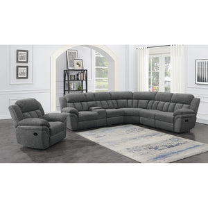 English Elm Pannen Charcoal Upholstered Glider Recliner with Soft-Cushioned Arms, Smooth Glide & Wrapped Coils Comfort B062P328608