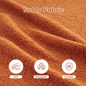 English Elm L-Shaped 4-Seat Modular Sofa In Soft Teddy Fabric – No Assembly, Ergonomic Design & Anti-Slip Base W714S01454