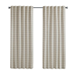 English Elm 1Pc Cozy 50X84" Plaid Curtain Panel With Fleece Lining - Versatile Rod Pocket & Back Tab For Style! B035P341190