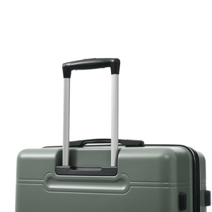 English Elm 6 Piece Hardshell Abs Travel Set with Spinner Wheels Combination Lock and Toiletry Bag Army Green N732P391465F