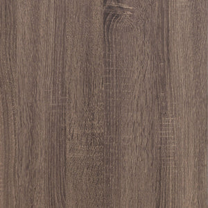 English Elm Geary Barrel Oak Panel Eastern King Bed with Slatted Headboard, Rustic Vintage Grain Finish for Cozy Bedrooms B062P331056