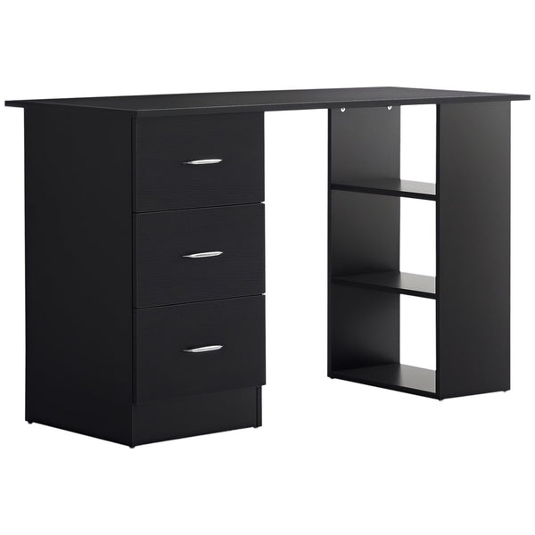 English Elm Modern Engineered Wood Writing Desk with Bookcase and Drawers for Home Office Use T3971P385971