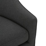 Christopher Knight Home® - Noble House - Justine Dark Grey Fabric Loveseat