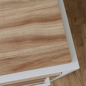 English Elm Desk, Stylish Brown Finish Desk For Home Office - Compact Design With Storage & Ample Workspace B356P367964