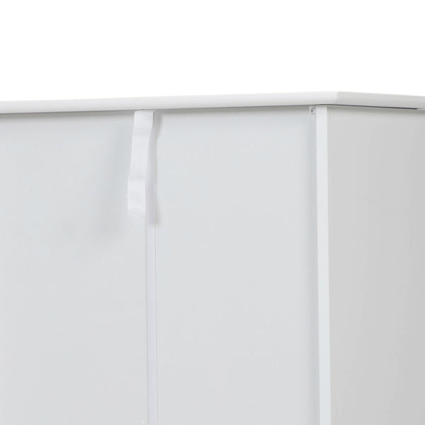 English Elm Trash Cabinet with Adjustable Tilt, White MDF 13-Gallon Hidden Garbage Bin Holder for Home (30.7"H) W2181P357598