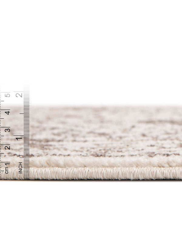 Unique Loom La Jolla Traditional Machine Made Floral Rug Beige, Beige/Brown/Ivory/Light Brown 7' 10" x 7' 10"