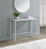 OSP Home Furnishings Brighton Console Table Mosaic/White