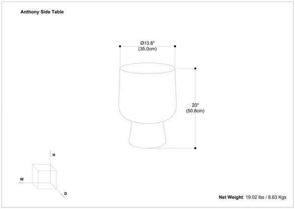 English Elm Anthony Cast Aluminum Side Table - Handcrafted Tulip Shape End Table in Antique Bronze & Brass Finish B136P239045