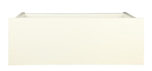 English Elm Flavius Rustic Console Table with 2 Basket-Front Drawers, Open Bottom Shelf & Solid Wood Legs White 48 L x 19 W x 9 H B2726P277147