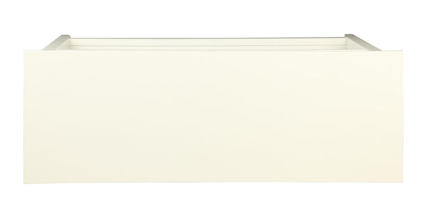 English Elm Flavius Rustic Console Table with 2 Basket-Front Drawers, Open Bottom Shelf & Solid Wood Legs White 48 L x 19 W x 9 H B2726P277147