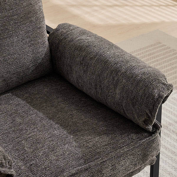 English Elm Adjustable ergonomic recliner chair with 6-position 90°–180° support for lumbar comfort and versatile use Gray W2311P357153