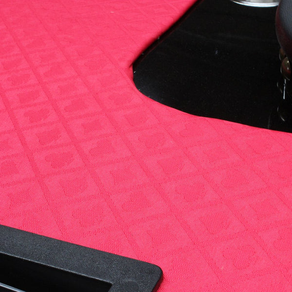 English Elm 96" Oval Poker Table Seats 10 with Waterproof Felt Cup Holders and Rivet Armrests W2748S00042