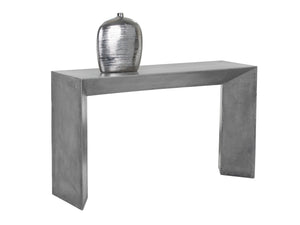 Sunpan Nomad Console Table – Stylish Grey Concrete Design with Unique Texture for Indoor & Covered Outdoor Spaces