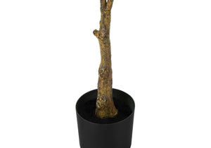 English Elm Artificial 52" Rubber Tree Plant – Lifelike Greenery In Black Pot, Real Touch Leaves, Low Maintenance Decor B2710P220027