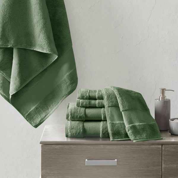 English Elm Cotton 6-Piece Turkish Cotton Towel Set - Ultra-Absorbent Bath, Hand & Wash Towels, Plush Durable B035P294214
