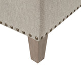 Madison Park Lindsey Traditional Tufted Square Cocktail Ottoman MP101-0984 Taupe