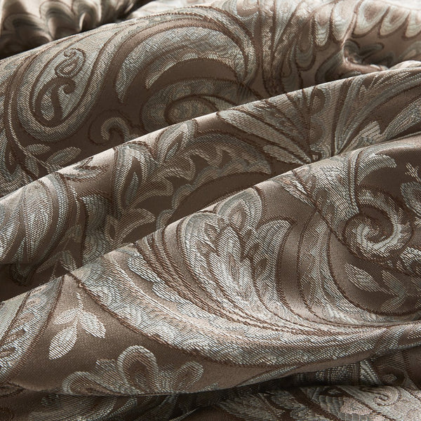 English Elm 12 Piece Comforter Set - Luxurious Blue & Taupe Bedding With Cotton Sheets For Queen Size Beds B035128822